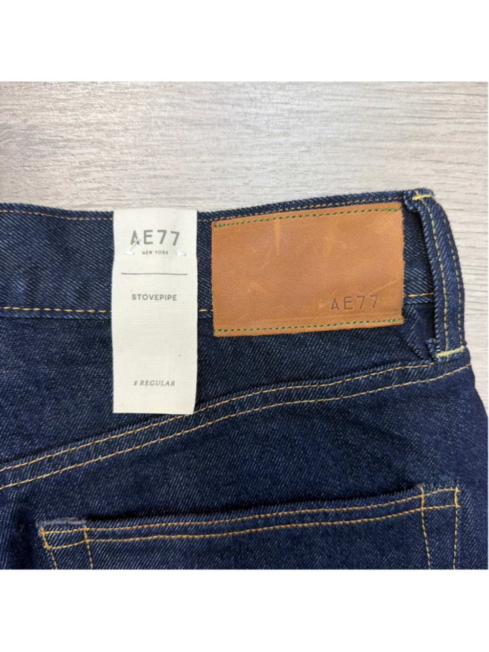 NWT American Eagle AE77 Stovepipe Wide Leg Dark Denim Jeans Sz 8 Regular! - Picture 8 of 8